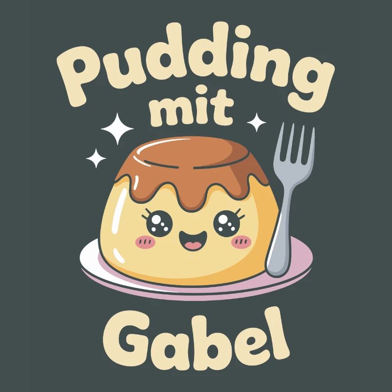 Pudding with fork