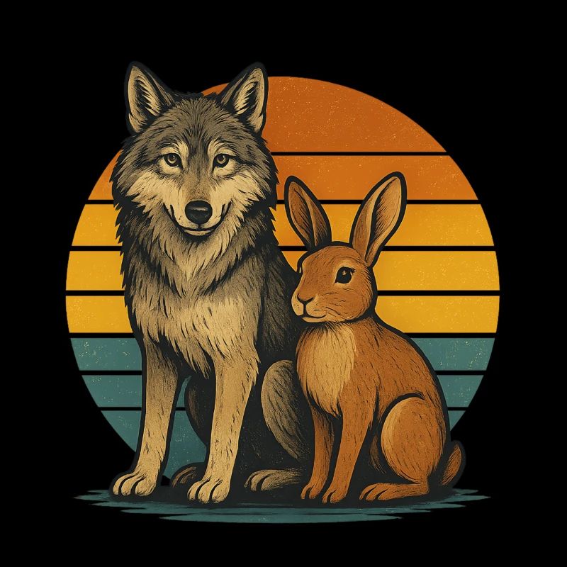 Wolf and Rabbit Retro