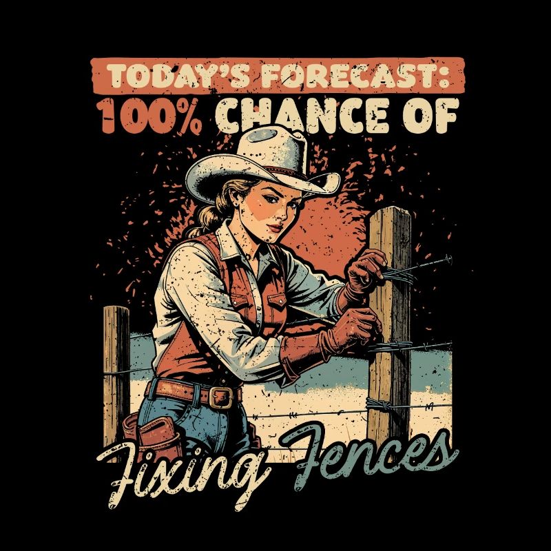 Ehefrau eines Bauern Mutter Fixing Fences