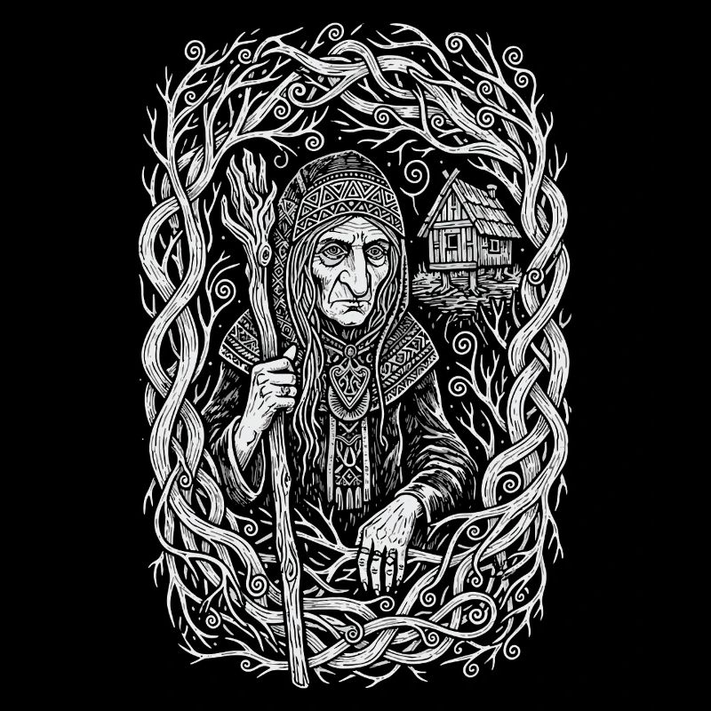 Baba Yaga Slawischer Wald Hexenkunst