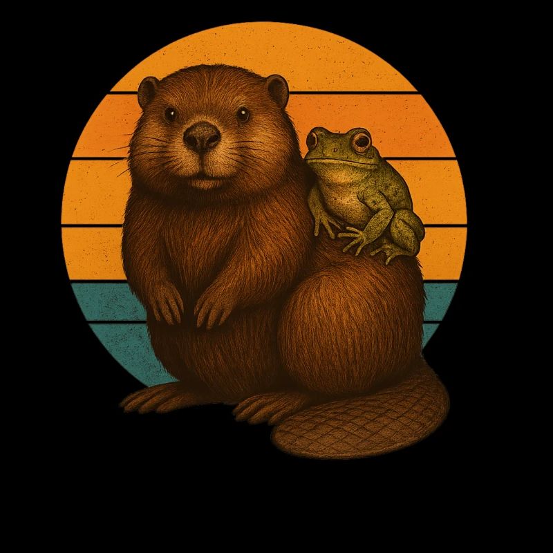 Castor et grenouille