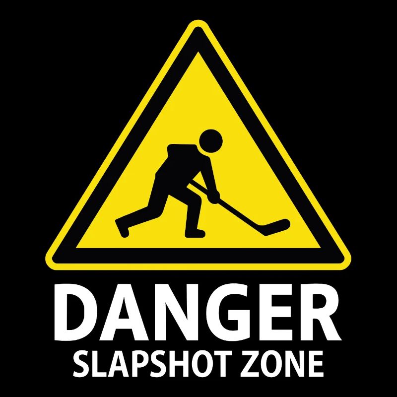 Danger Slapshot Zone Eishockey Warnschild