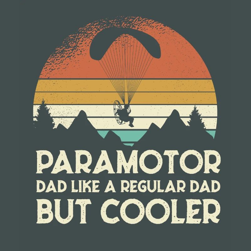 Paramotor Dad Retro Sunset