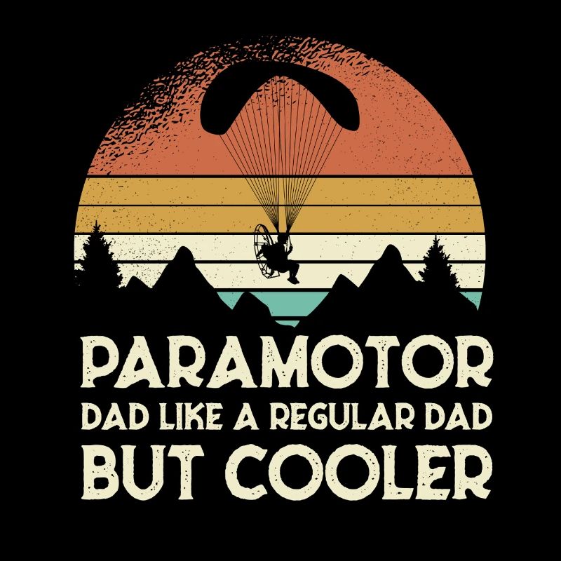 Paramotor Dad Retro Sonnenuntergang