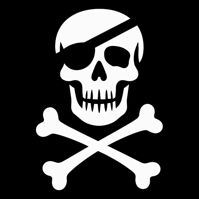 Classic Jolly Roger Pirate Skull