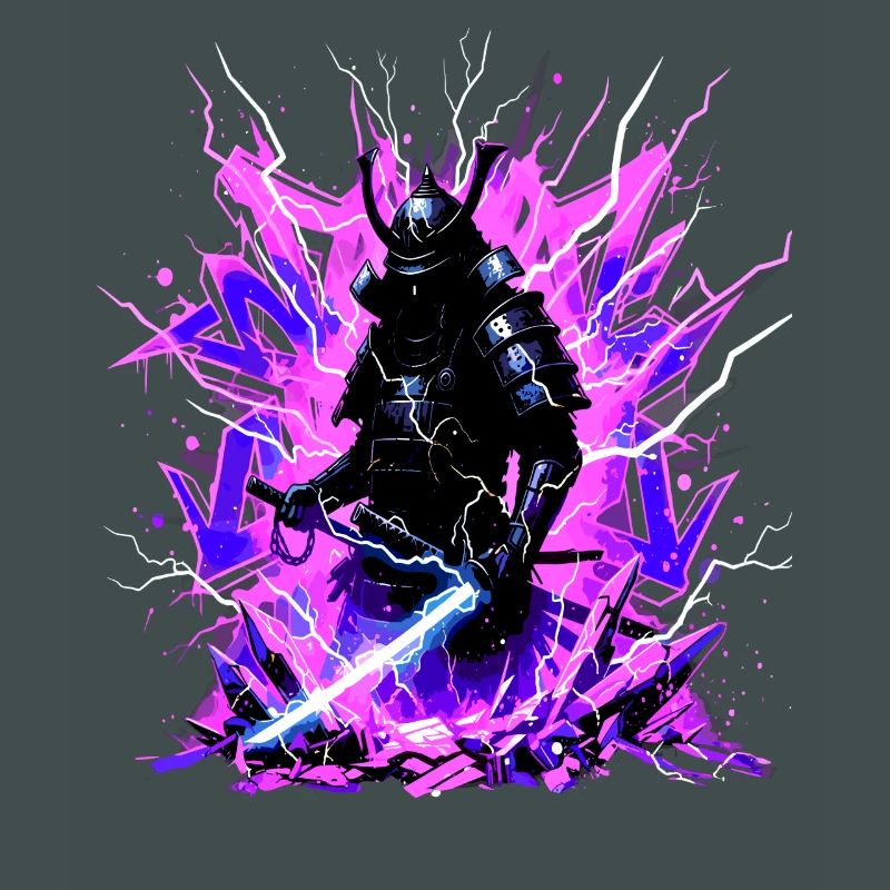 Cyber Samurai – Synthwave Katana Geist