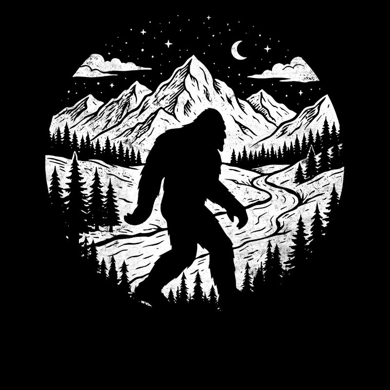 Sasquatch de nuit de la forêt de Bigfoot