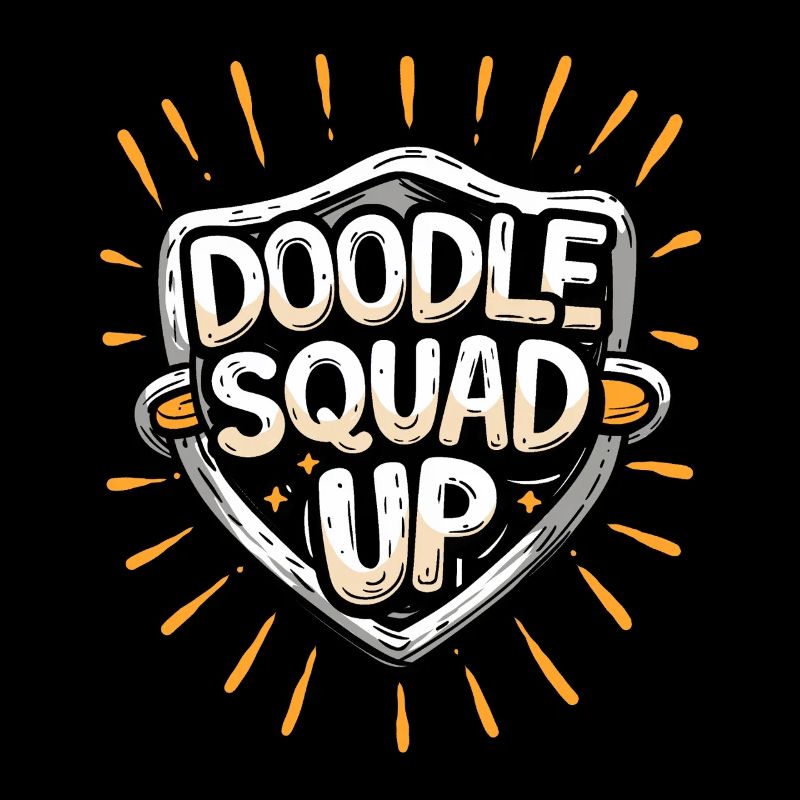 Doodle Squad Up Kritzeln Zeichnung