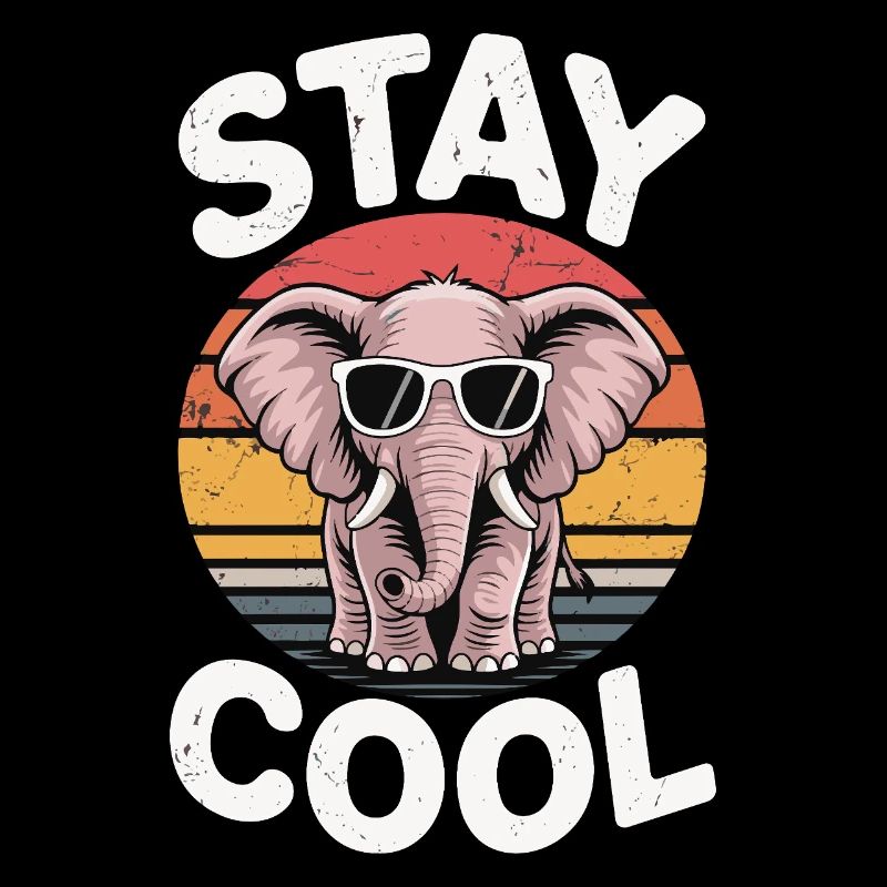 Stay Cool Elefant - Kinder Retro