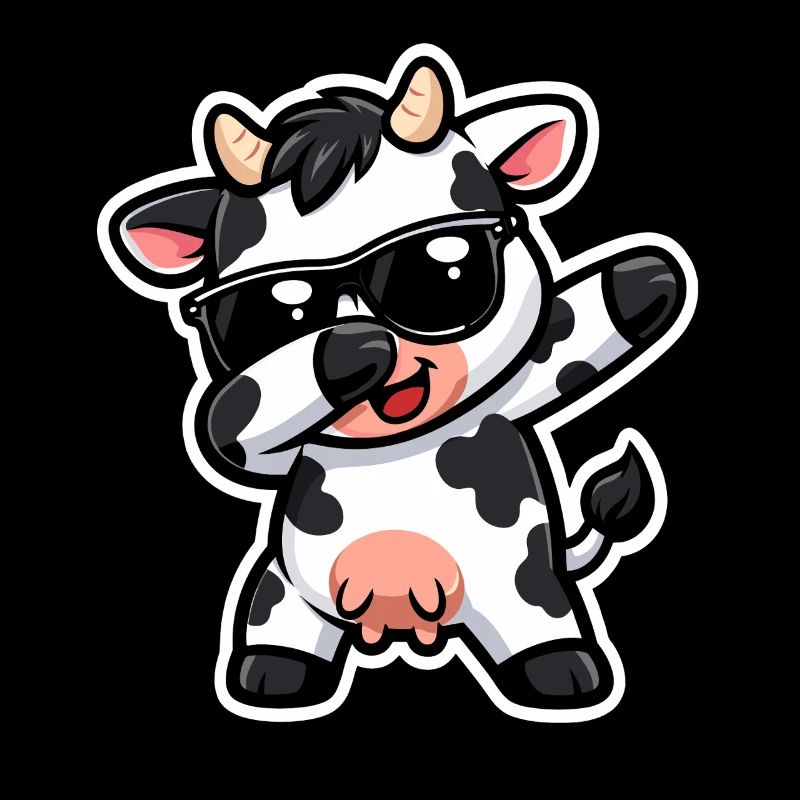 Kuh, Dabbing, Kalb, Nutztier, Süße Kuh