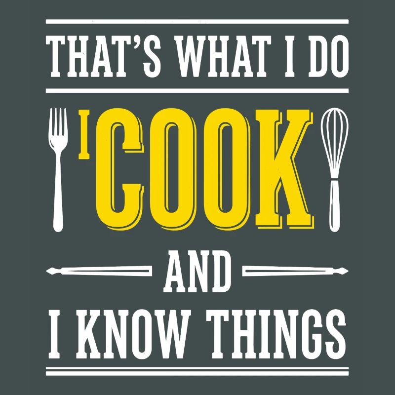 Chef Saying Typography Kitchen