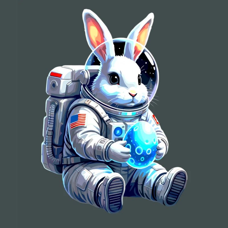 Astronaut Easter Bunny Space Egg