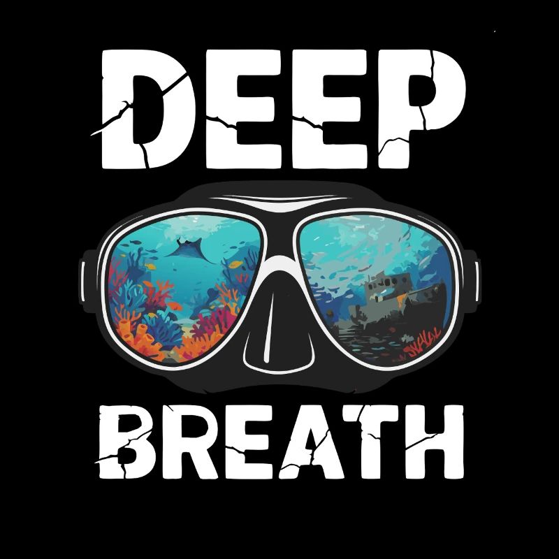 Diving goggles underwater world
