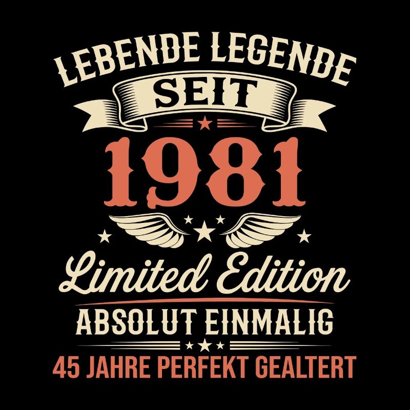 45th Birthday 1981 Legend Vintage Gift