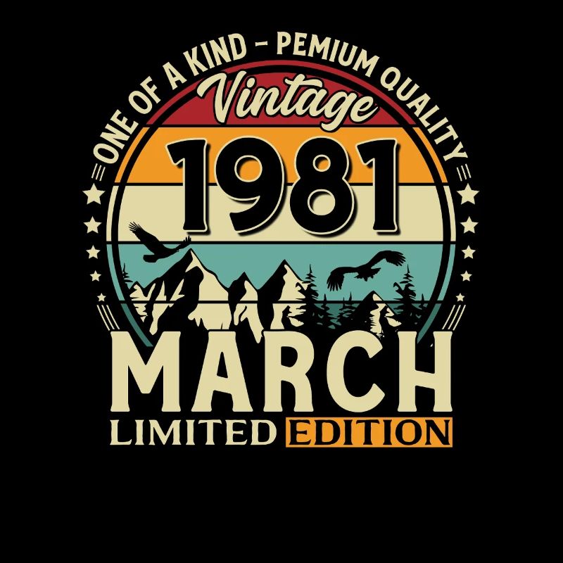 Cadeau de 45e anniversaire Mari Millésime Mars 1981