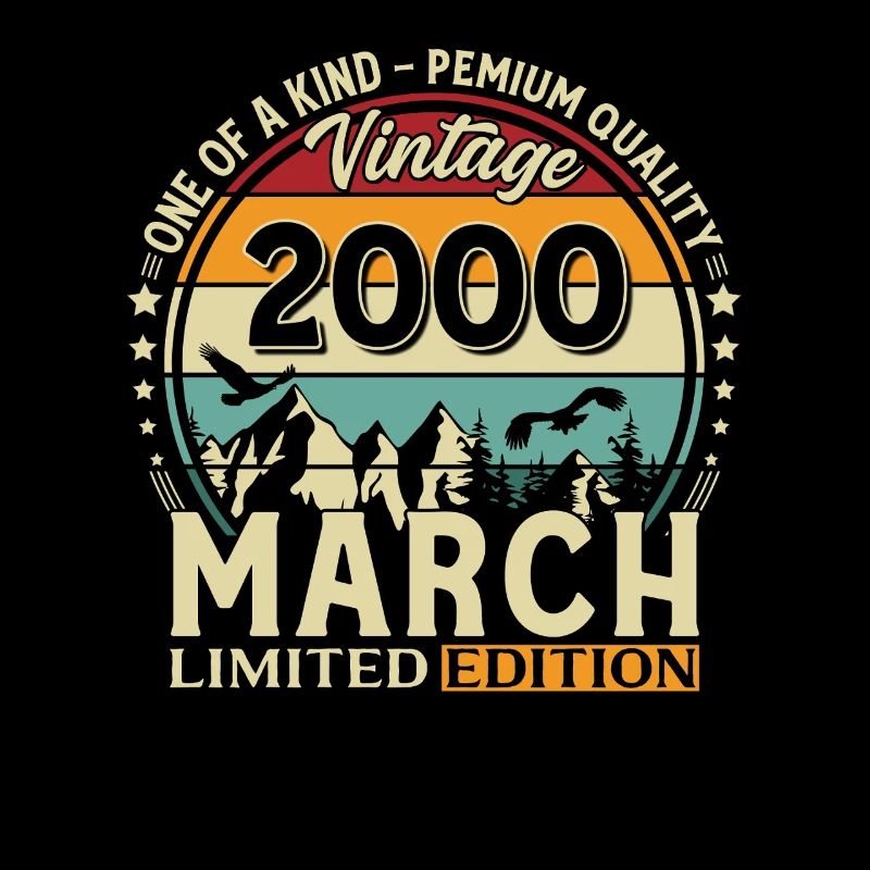 26e anniversaire cadeau de mari Vintage mars 2000