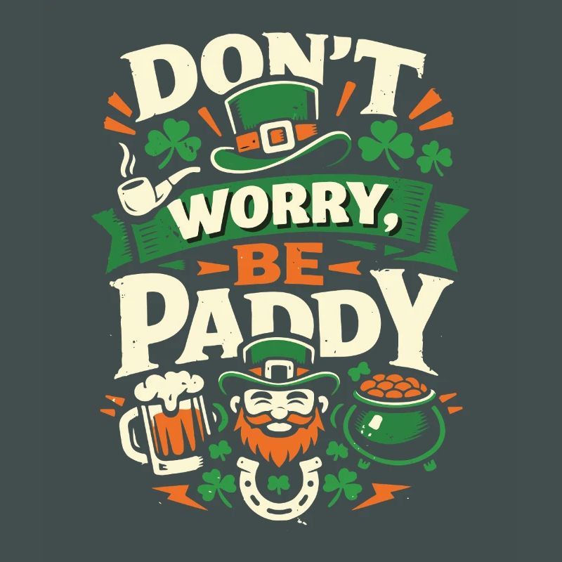Don't Worry Be Paddy | St Patrick's Day Saying