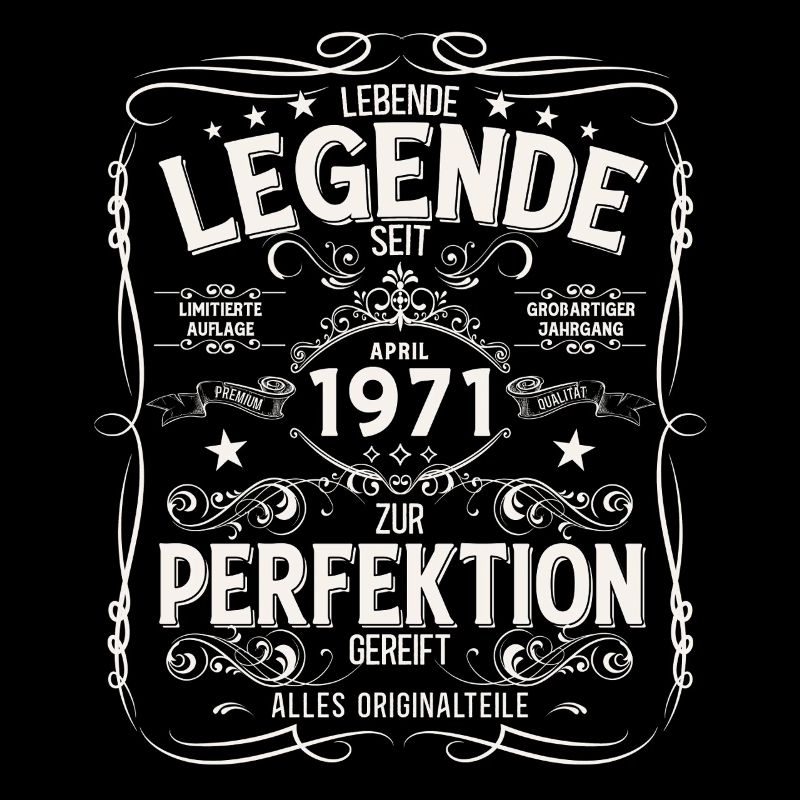 55. Geburtstag Geschenk Mann Legende April 1971