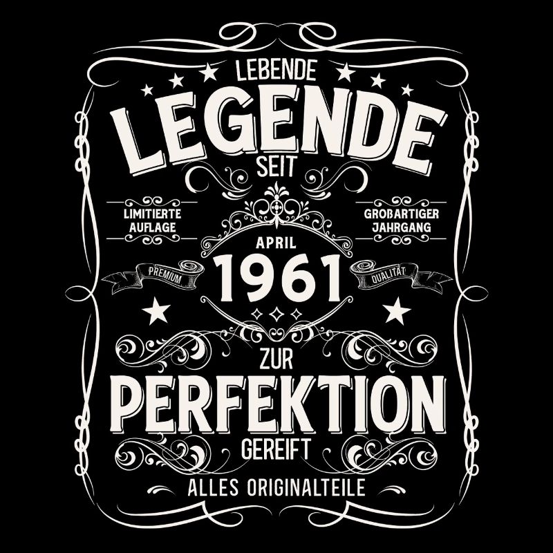 65. Geburtstag Geschenk Mann Legende April 1961