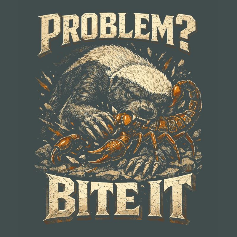 Honigdachs Honey Badger Tier Problem? Bite It