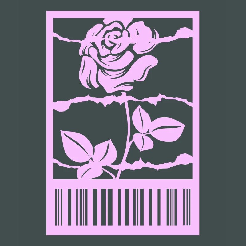 Gothic Rose Stacheldraht Strichcode Urban Style