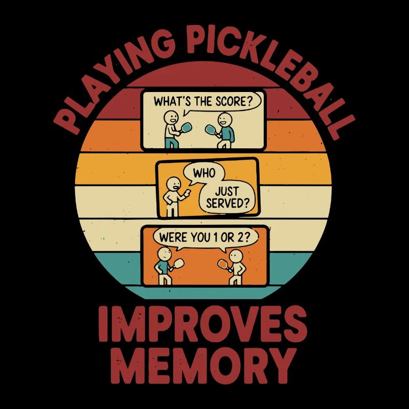 Pickleball Funny Player Playing Improves Memory