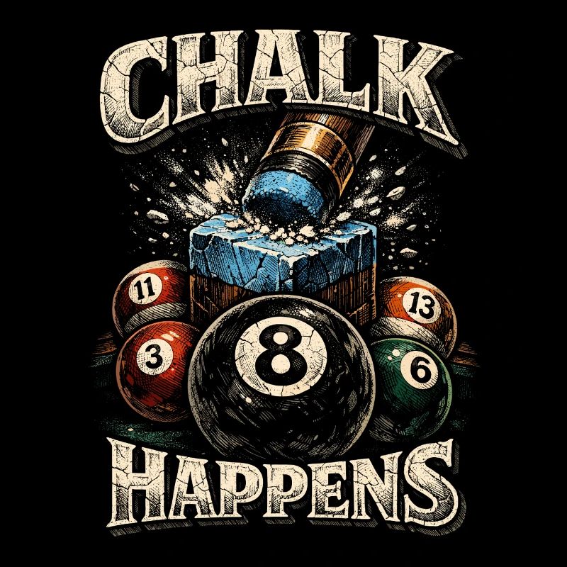 8-Ball Billiard Chalk Happens