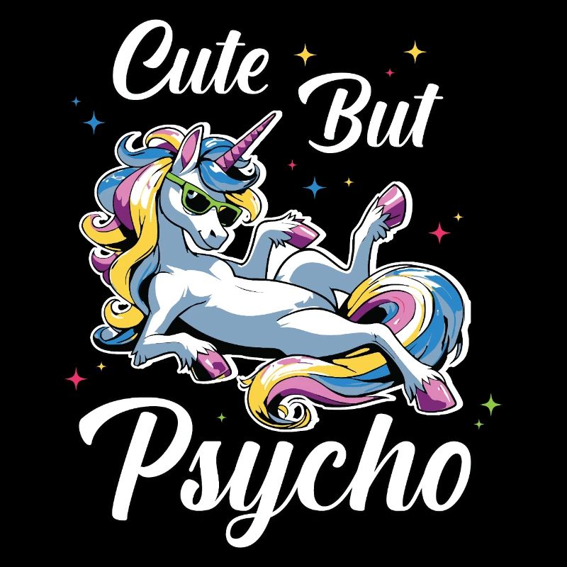 Niedliches Psycho Einhorn
