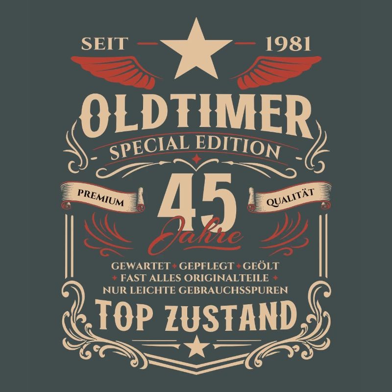 45. Geburtstag Geschenk Mann Oldtimer Vintage 1981
