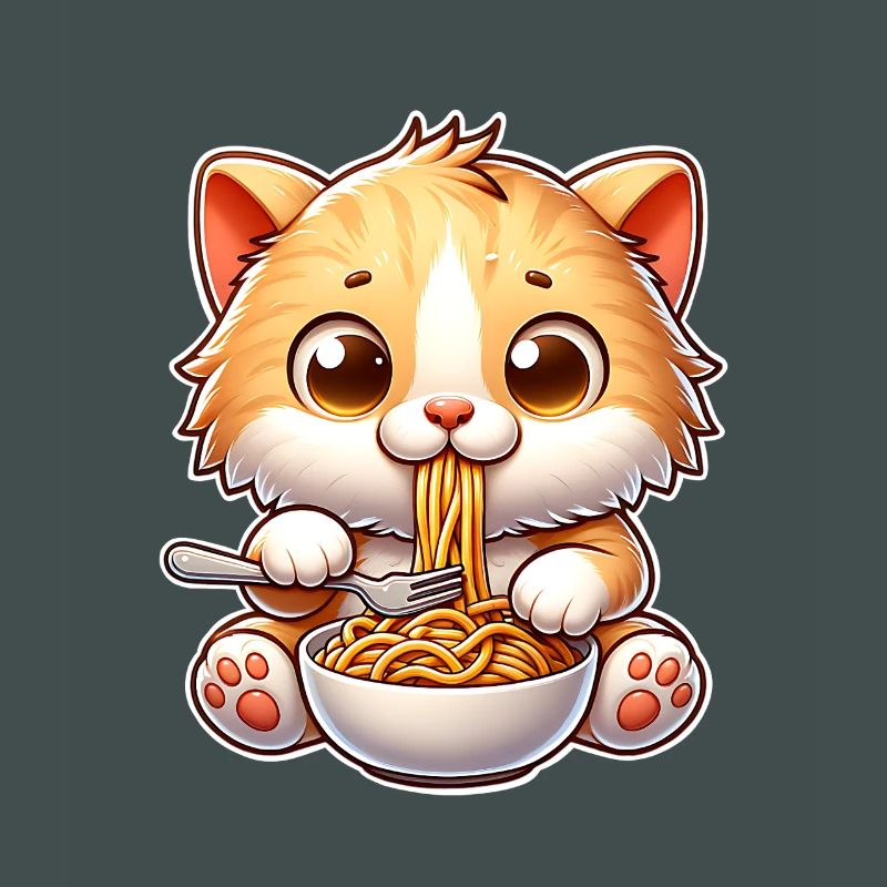 Pâtes spaghettis chaton
