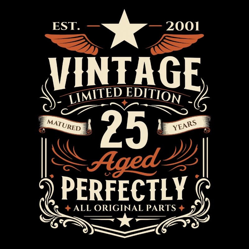 25. Geburtstag Geschenk 2001 Mann Vintage Retro