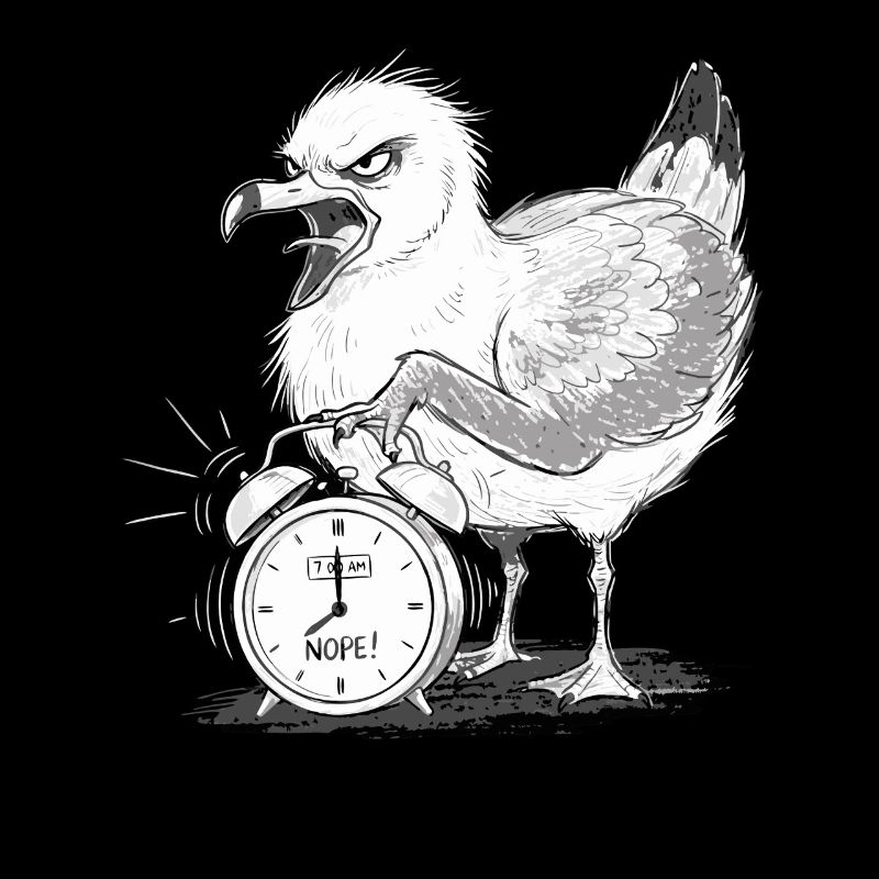 Seagull Alarm Clock Morning Grouch Funny