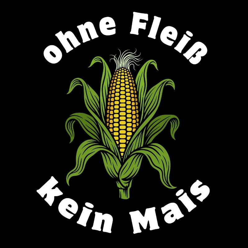 No corn without diligence | Corn on the cob with leaves