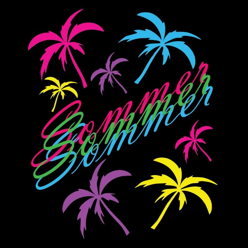 Neon Summer Palm Tree Feeling