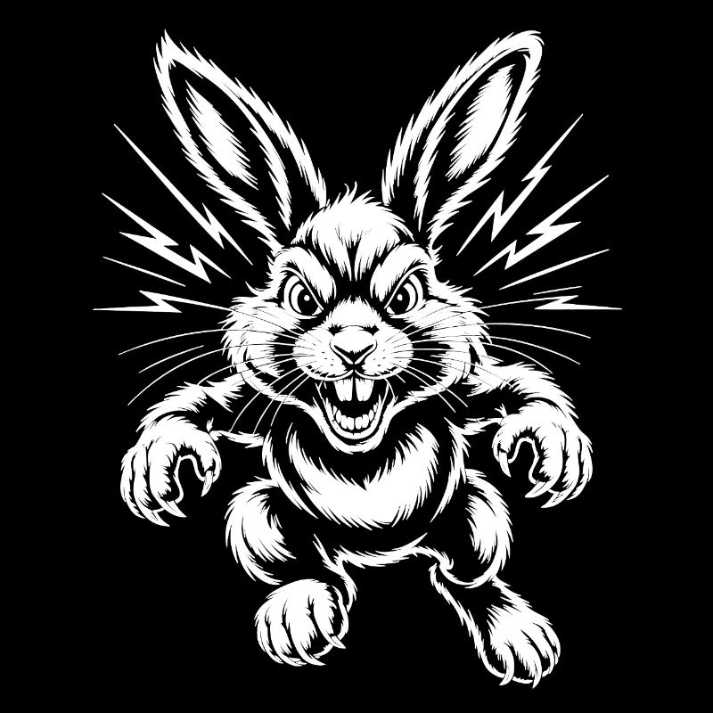 Aggressiver Hase 