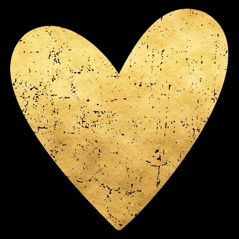 Heart gold symbol love gift idea