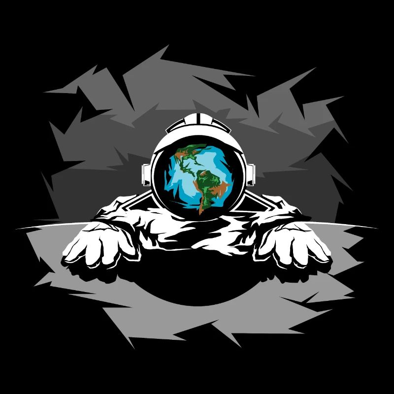 Astronaut Climate Protection Space Illustration Moon