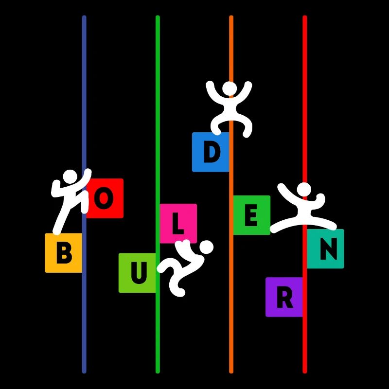 Bouldern Boulderer Klettern Bergsteigen Lustig