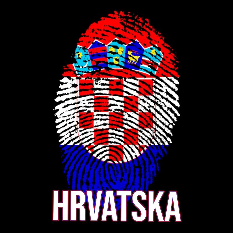 Conception HRVATSKA avec drapeau croate