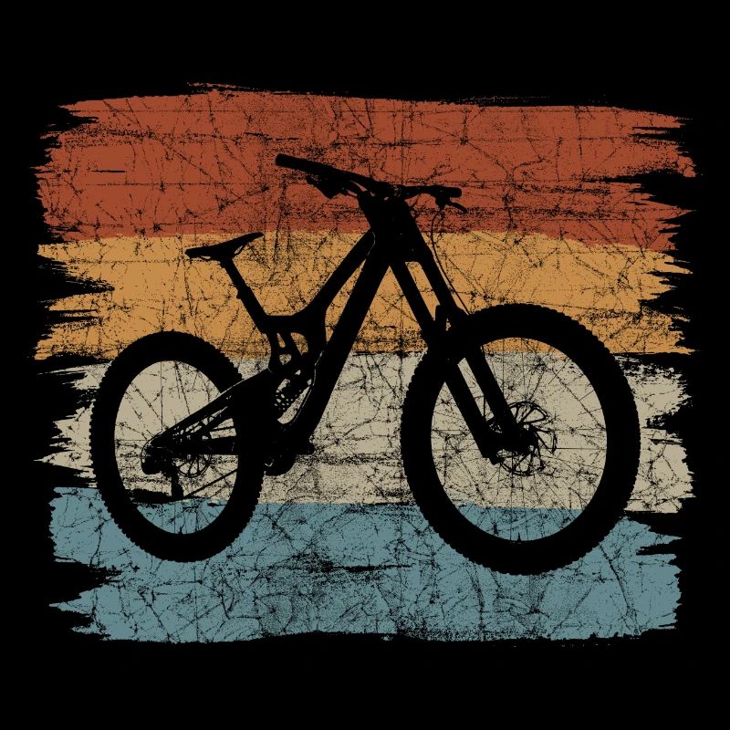 Retro Sunset Bicycle Silhouette