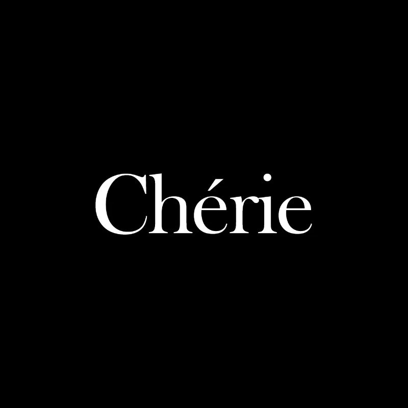 Chérie font on black