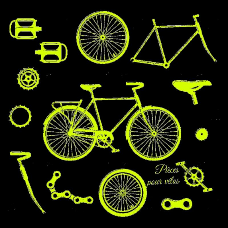 Illustration de pièces de vélo