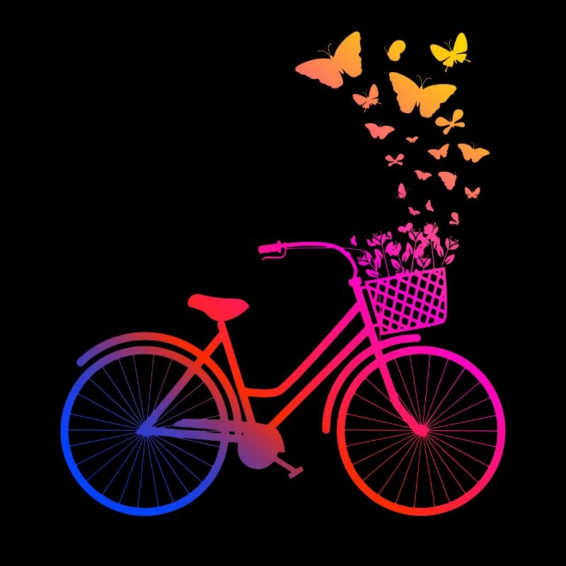 Women's bike, bicycle butterflies