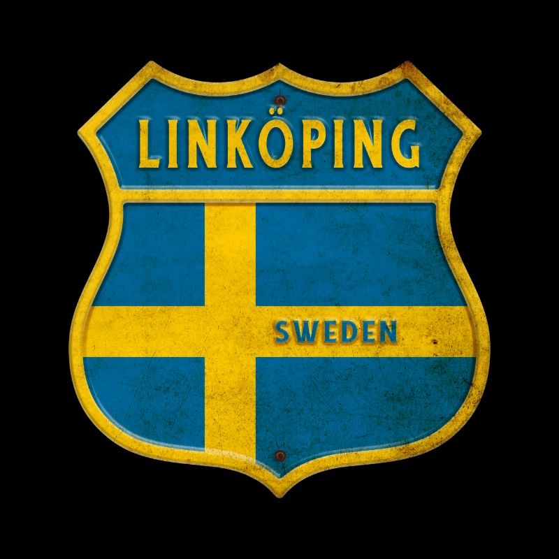 Linköping Suède Armoiries Drapeaux