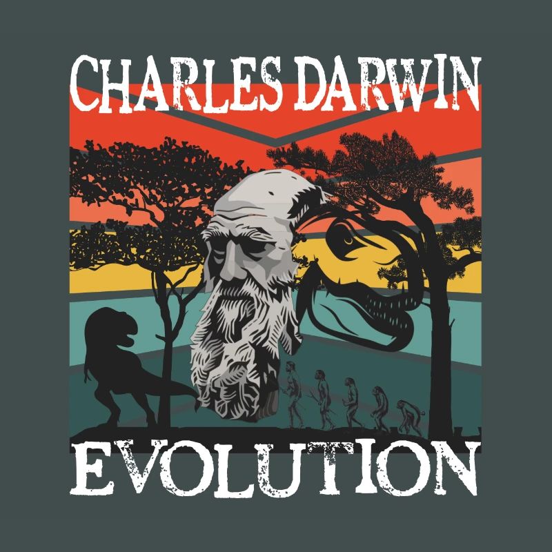 Idée cadeau textile Charles Darwin Evolution