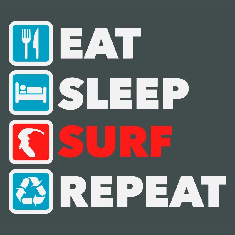 Manger, dormir, surfer, répéter