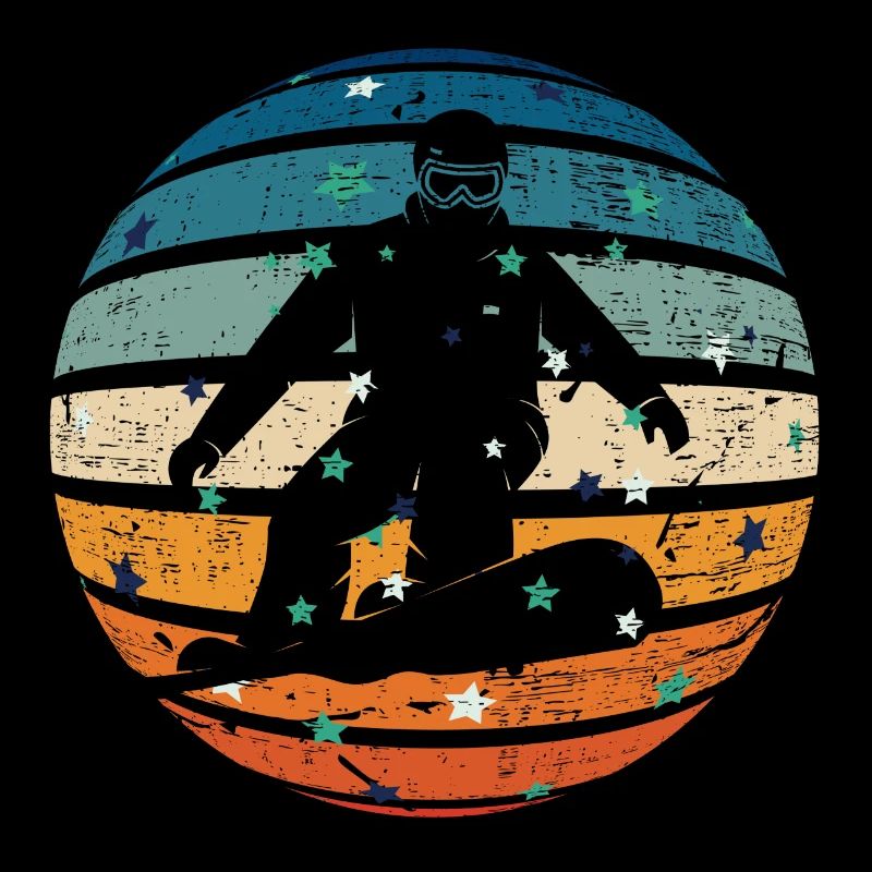 Snowboarder dans la boule de cristal