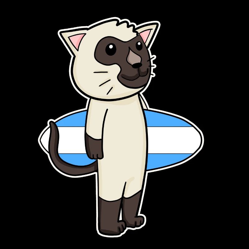 Planche de surf Cat Siamese Cat Surfing Gift