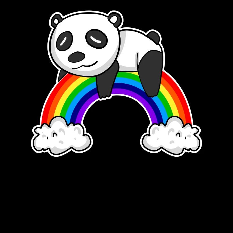 Panda arc-en-ciel