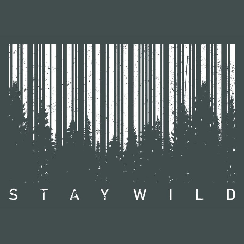 Forest Barcode Silhouette